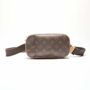 LOUIS VUITTON Authentic Brown Monogram Pochette Shoulder Bag